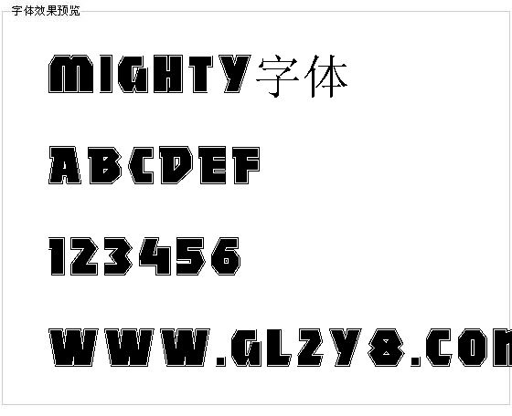 Mighty字体