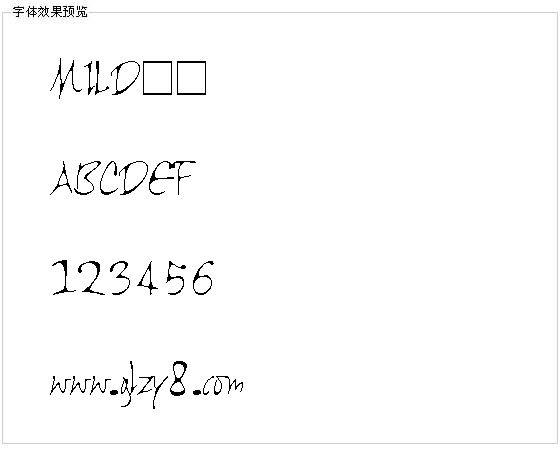 MILD字体