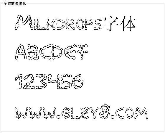 Milkdrops字体