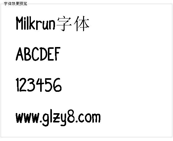 Milkrun字体