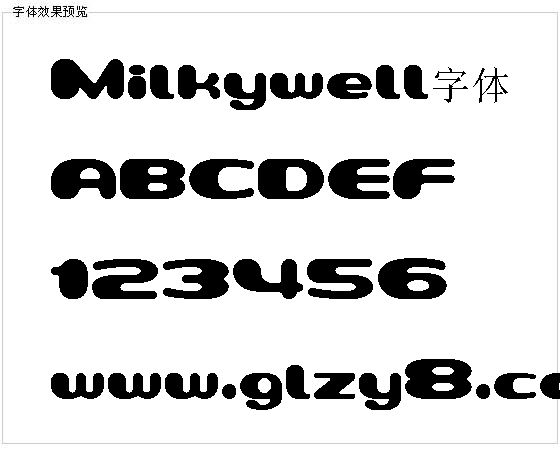 Milkywell字体