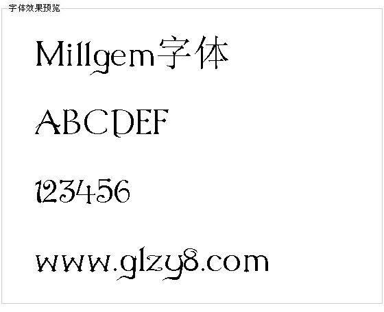 Millgem字体