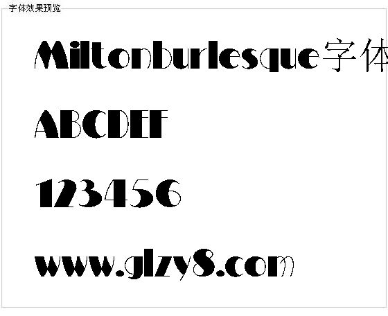 Miltonburlesque字体