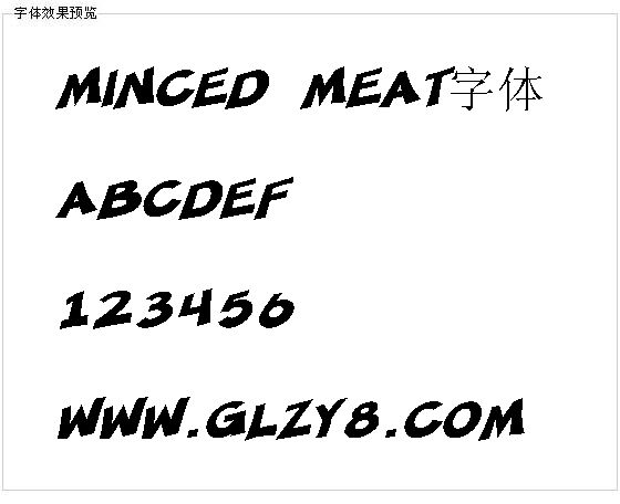 Minced meat字体