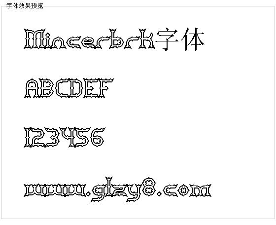 Mincerbrk字体