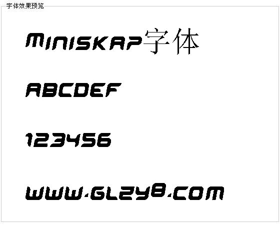 Miniskap字体