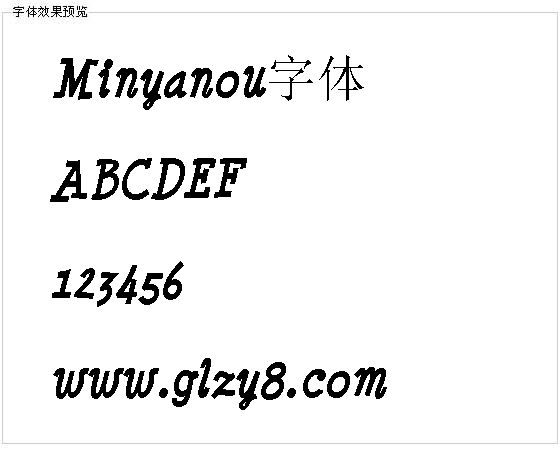 Minyanou字体