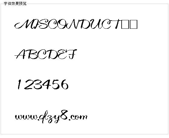 MISCONDUCT字体