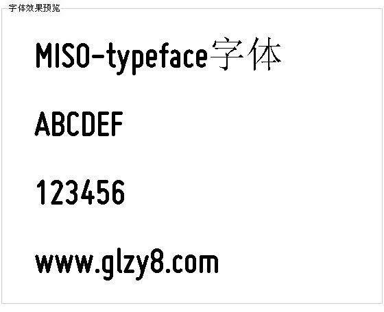 MISO-typeface字体