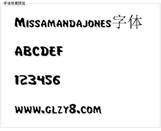 Missamandajones字体