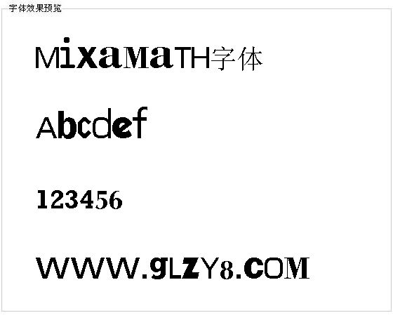 Mixamath字体