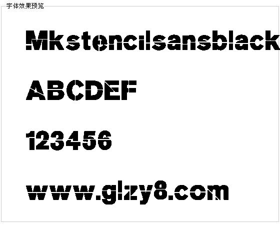 Mkstencilsansblack字体