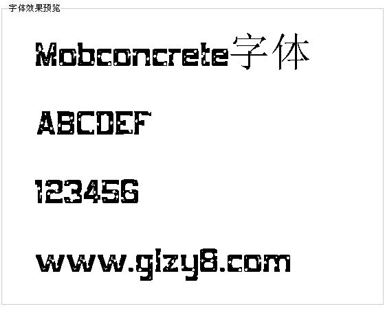 Mobconcrete字体