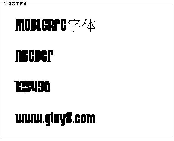 MOBLSRFC字体