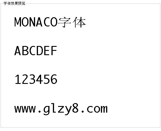 MONACO字体