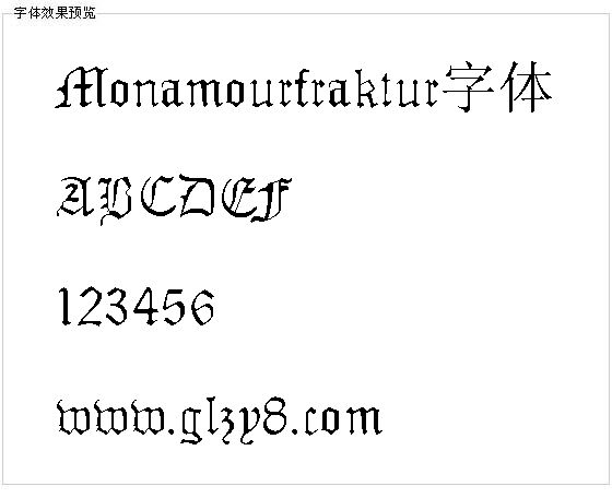 Monamourfraktur字体