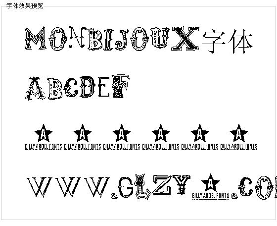 MONBIJOUX字体