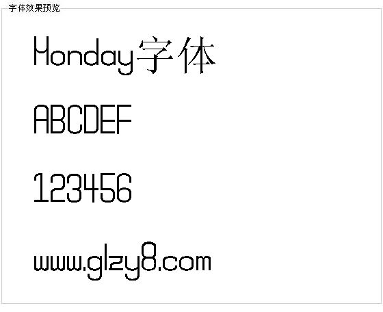 Monday字体