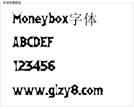 Moneybox字体