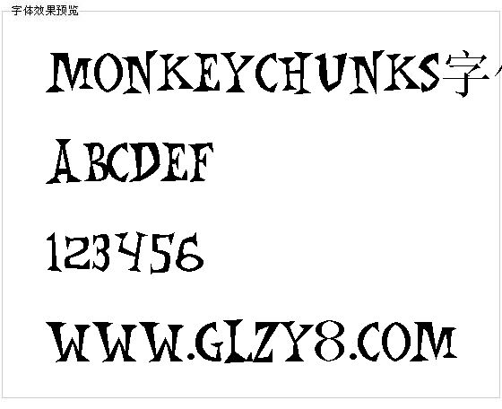 Monkeychunks字体