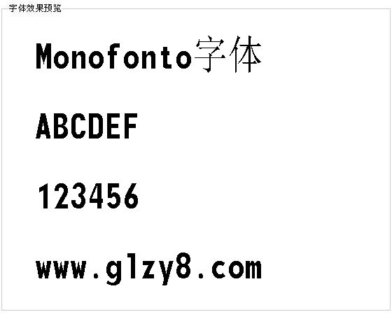 Monofonto字体