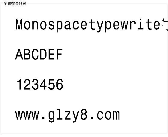 Monospacetypewrite字体