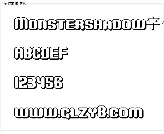 Monstershadow字体