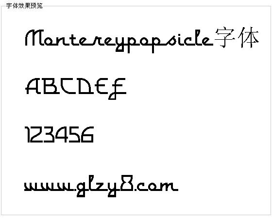 Montereypopsicle字体