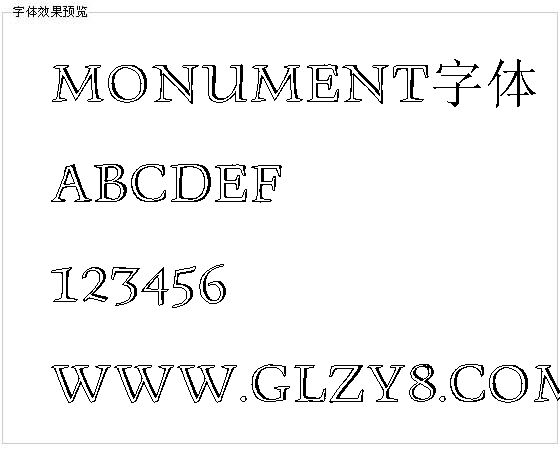 Monument字体