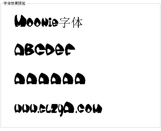 Moonie字体