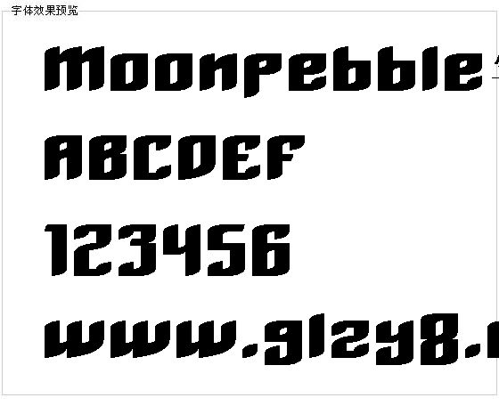 Moonpebble字体