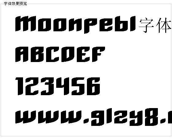 Moonpebl字体