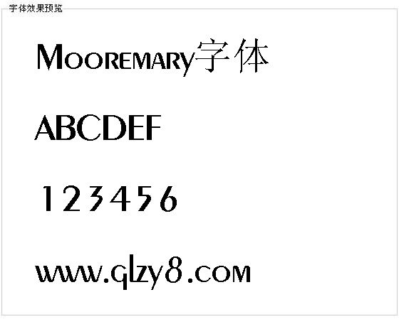Mooremary字体