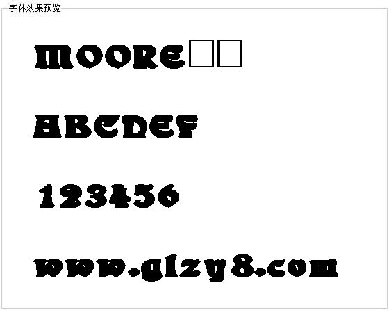 MOORE字体