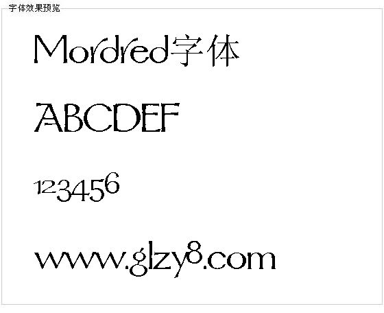 Mordred字体