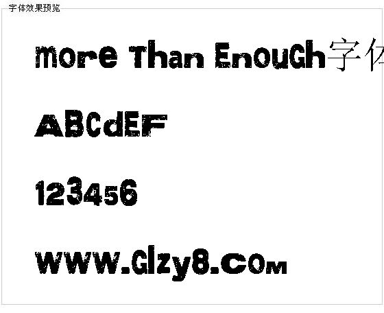 More Than Enough字体