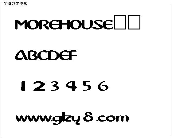 MOREHOUSE字体