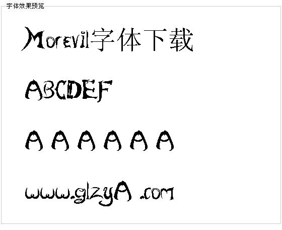 Morevil字体下载