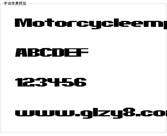 Motorcycleempt字体