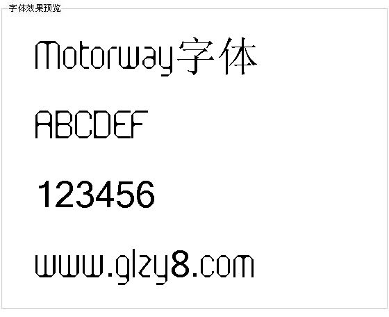 Motorway字体