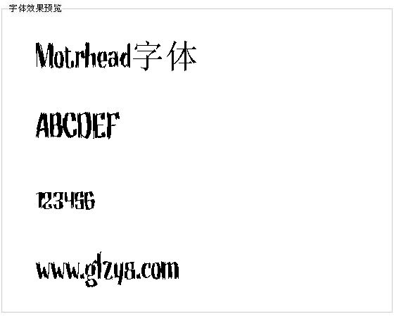 Motrhead字体