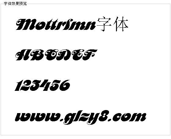 Mottrfmn字体