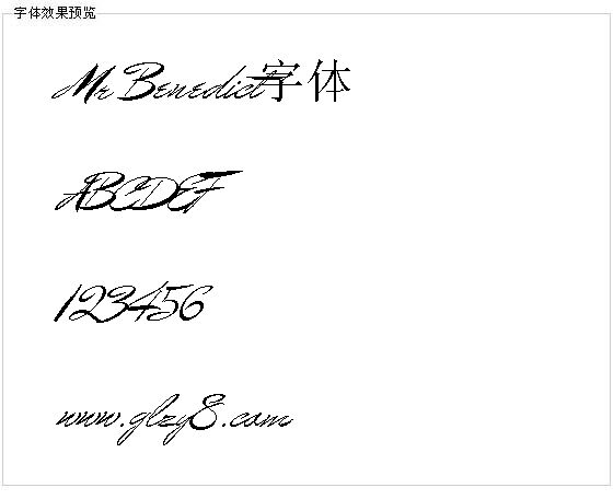 Mr Benedict字体