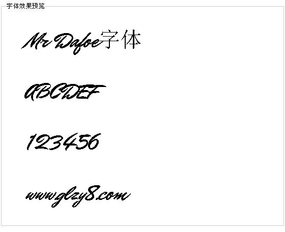 Mr Dafoe字体