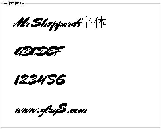 Mr Sheppards字体