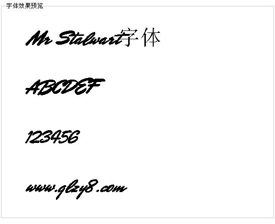 Mr Stalwart字体