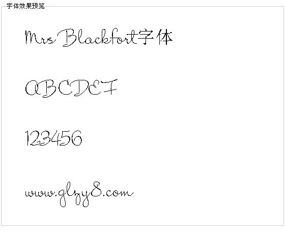 Mrs Blackfort字体