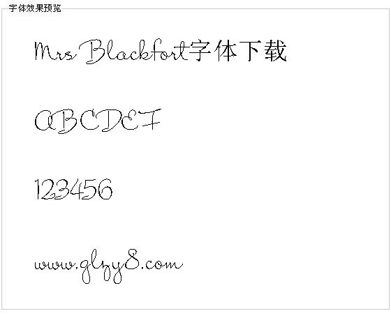 Mrs Blackfort字体下载