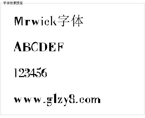 Mrwick字体