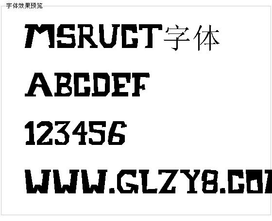 Msruct字体